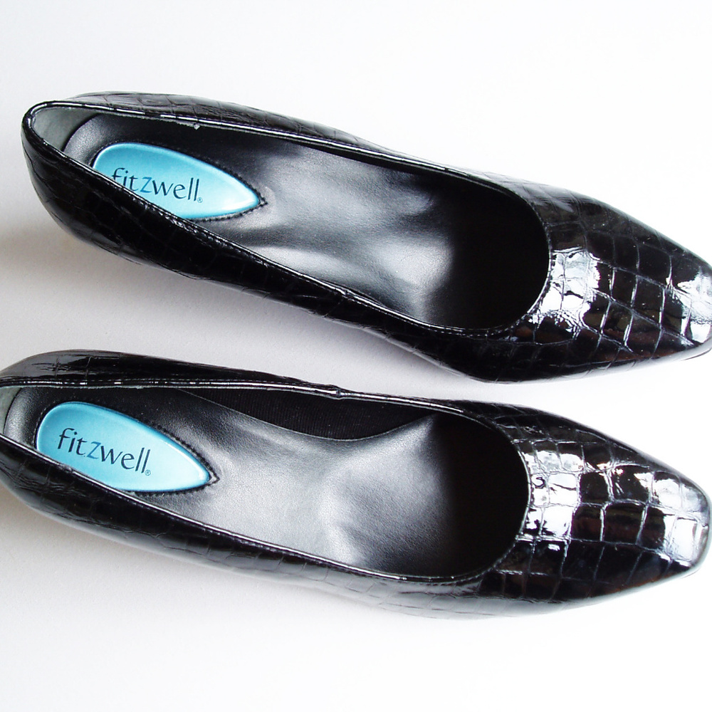 Fitzwell Black Patent Leather Pumps